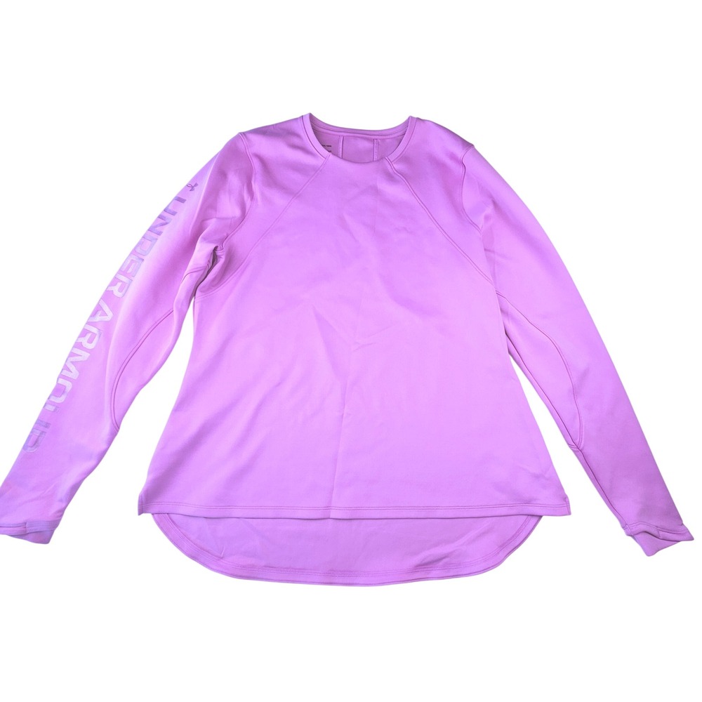 Under Armour ColdGear Fitted Long Sleeve Top Purple XXL Logo XN6SJM90NSLY870